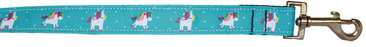 Blue Unicorn Nylon Pet Leash 1in by 4ft